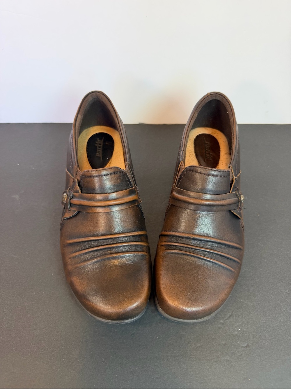 Earth Maize Clogs Loafers Shoes Womens Brown Leather Slip On 8D